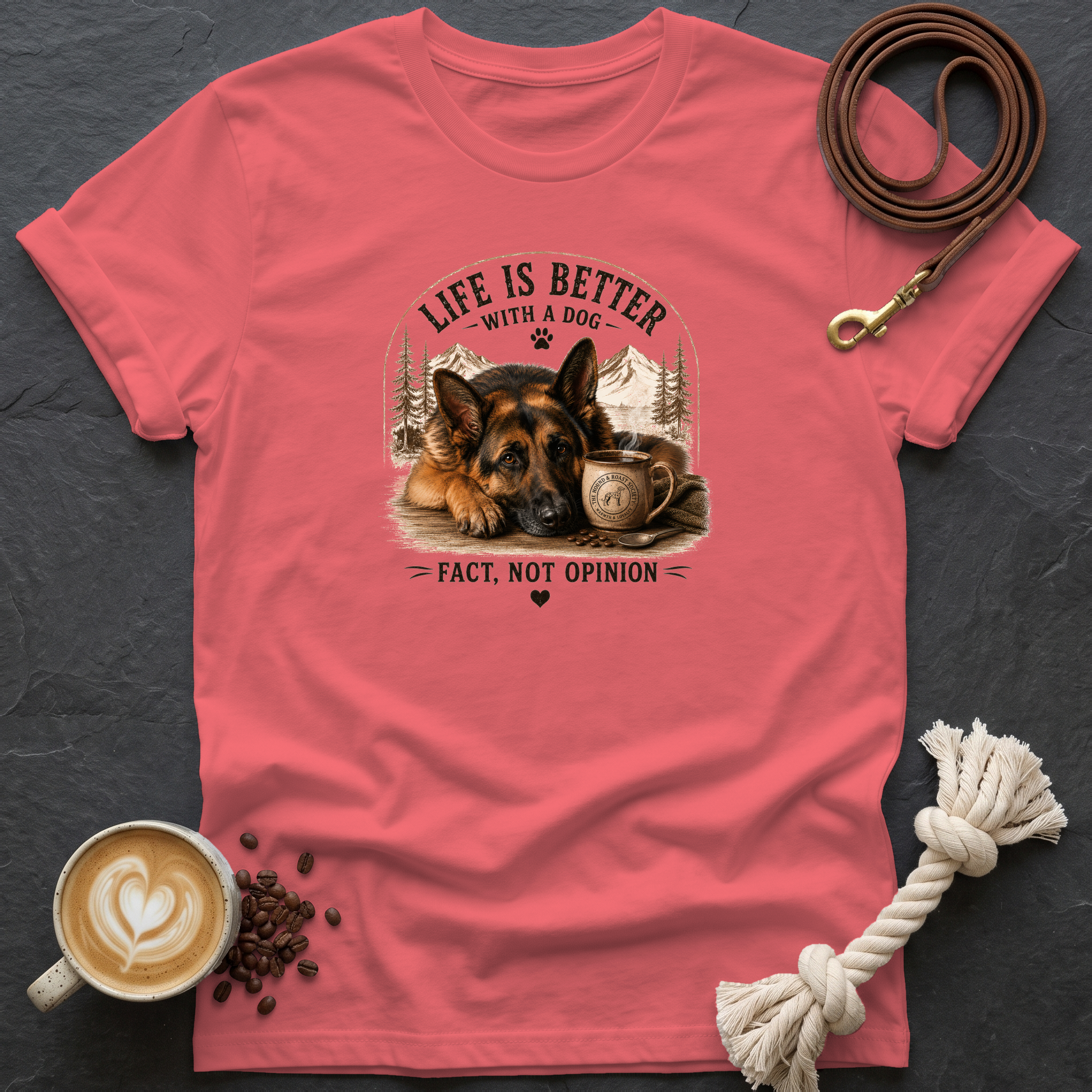 Life is Better T-Shirt - Coral Silk