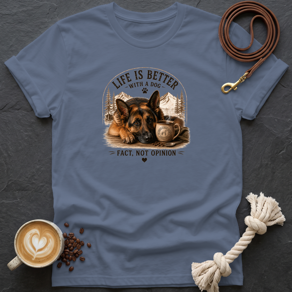 Life is Better T-Shirt - Heather Indigo