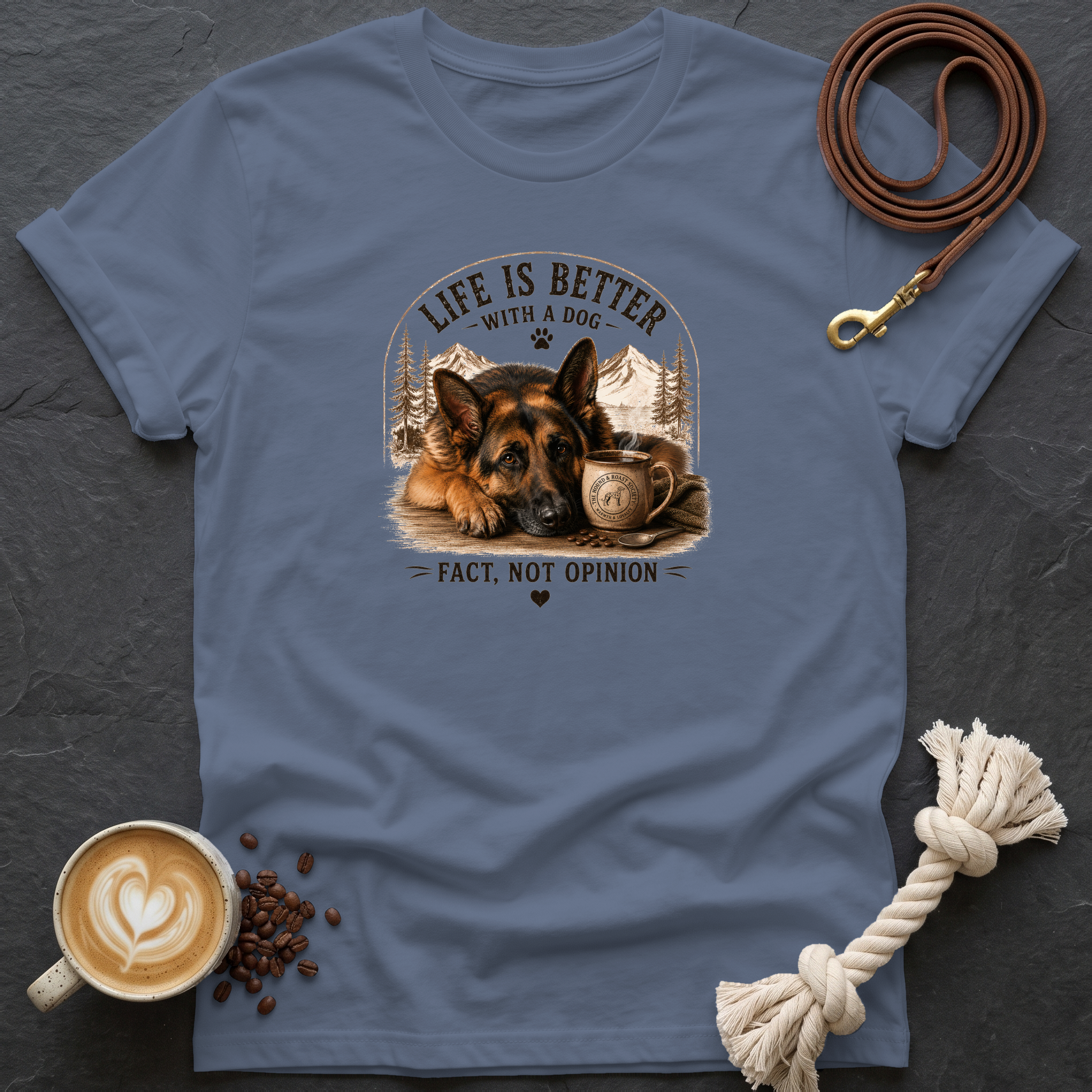 Life is Better T-Shirt - Heather Indigo