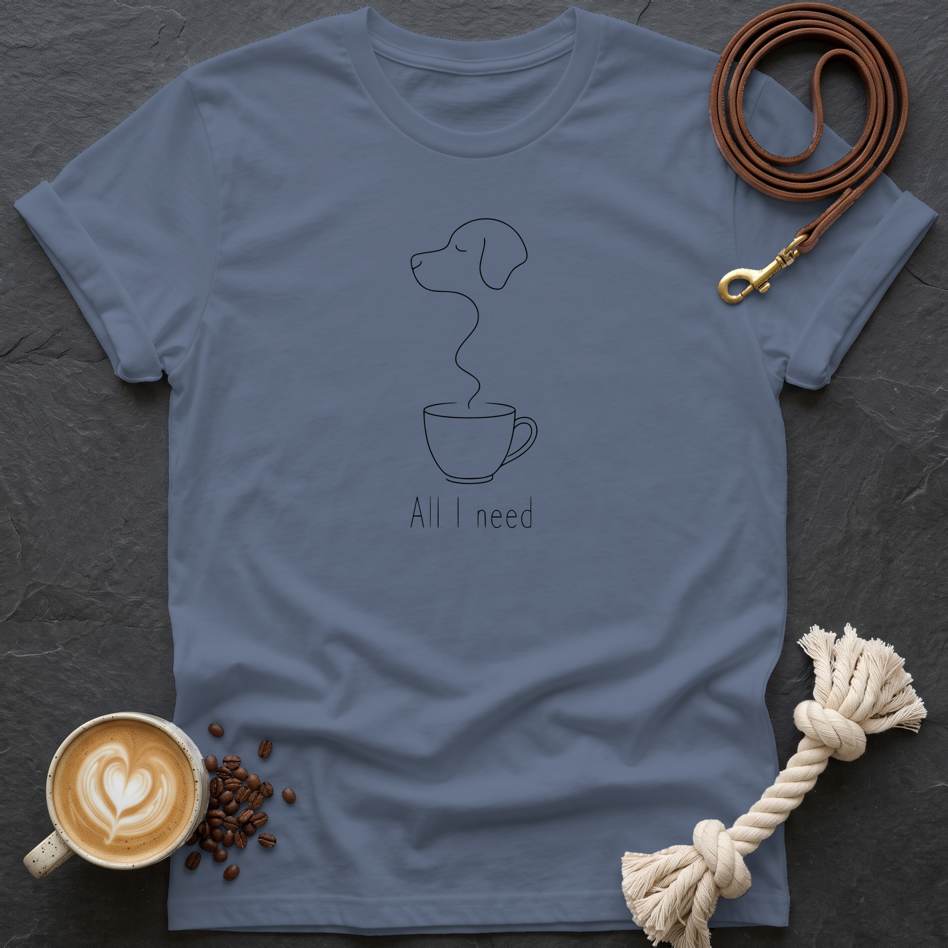 All I Need T-Shirt - Heather Indigo