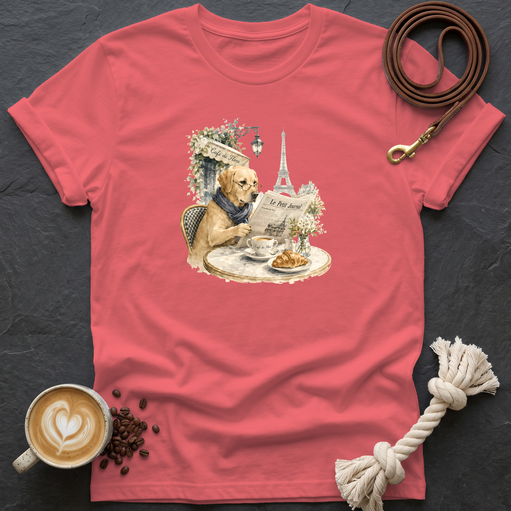 Cafe de Flore T-Shirt - Coral Silk