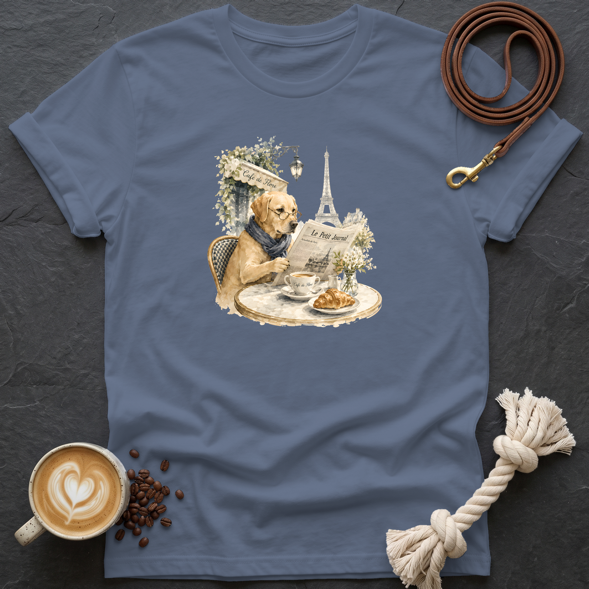 Cafe de Flore T-Shirt - Heather Indigo
