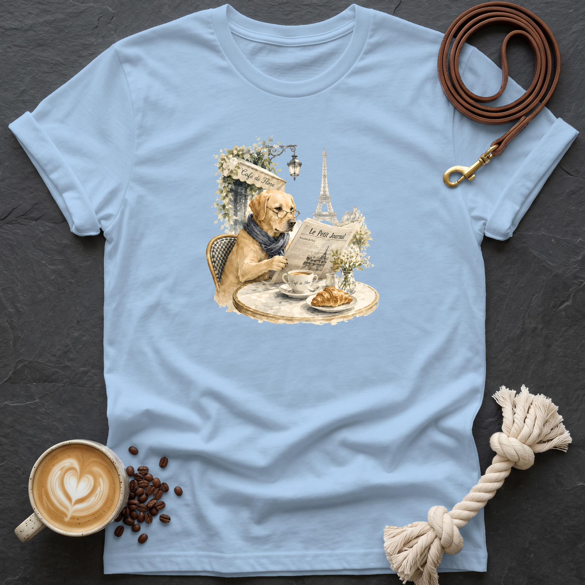 Cafe de Flore T-Shirt - Light Blue
