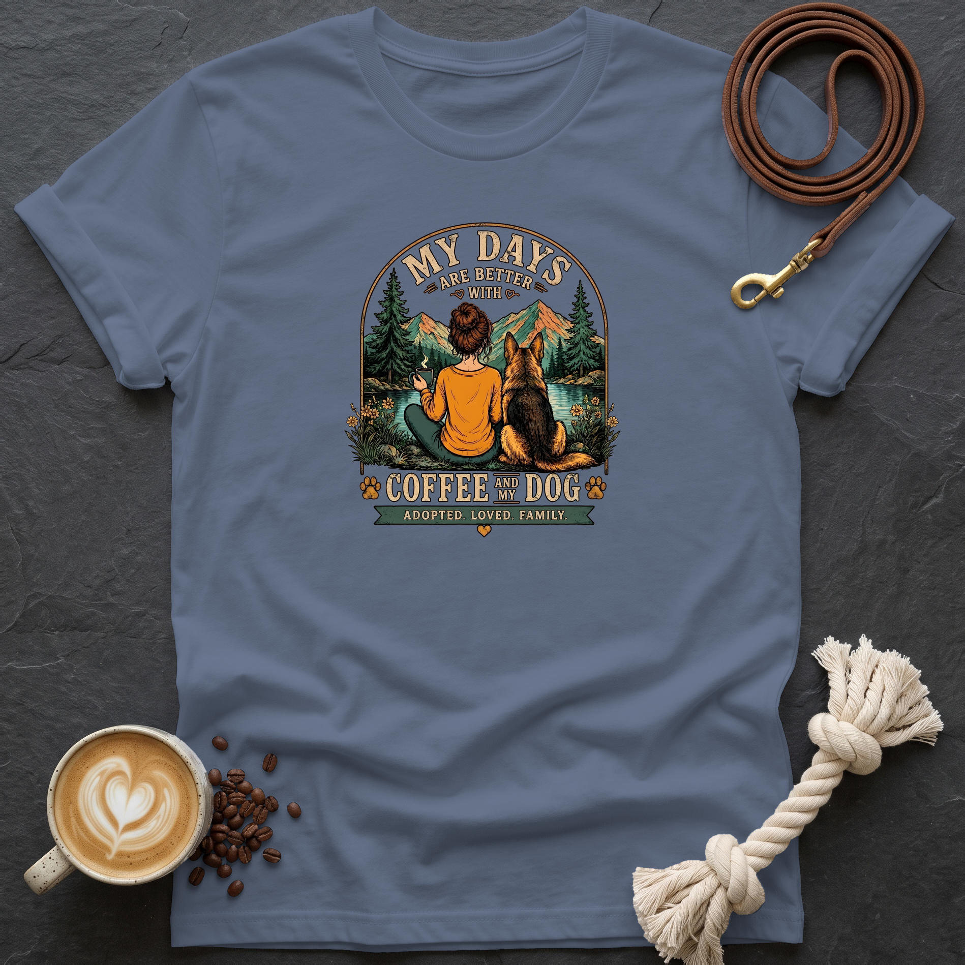 My days are Better T-Shirt - Heather Indigo