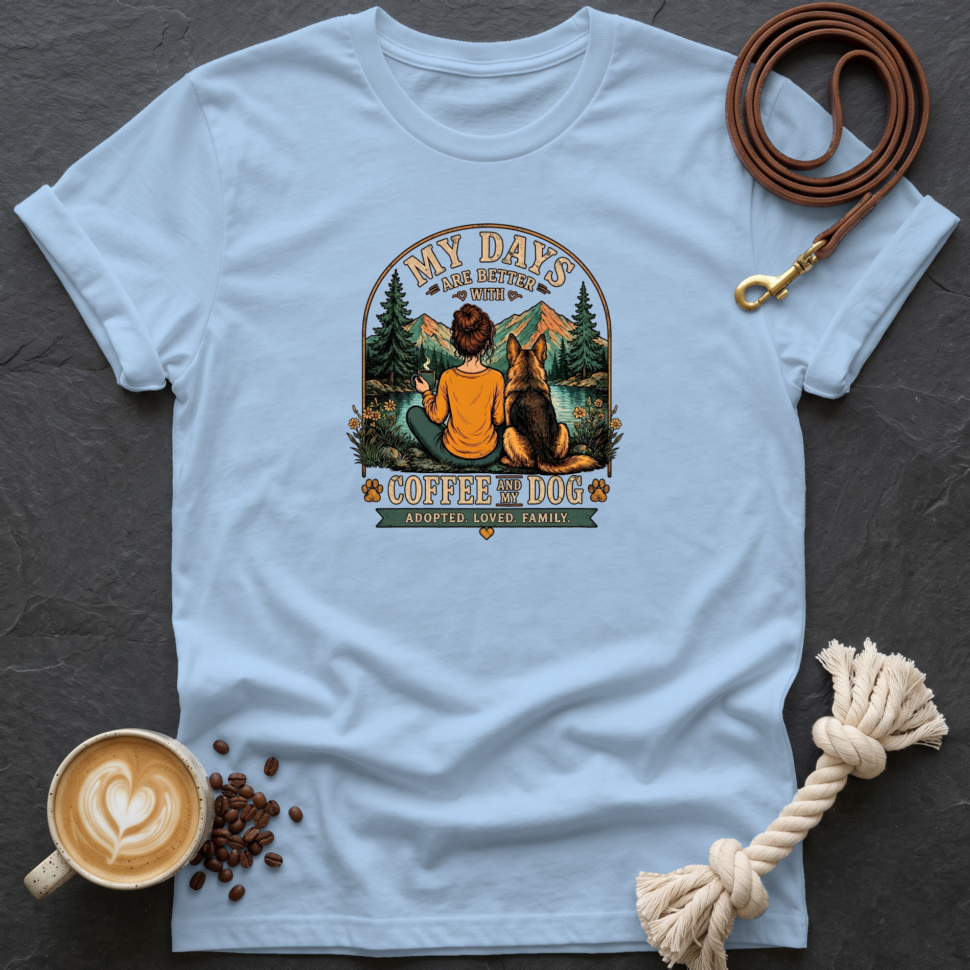My days are Better T-Shirt - Light Blue
