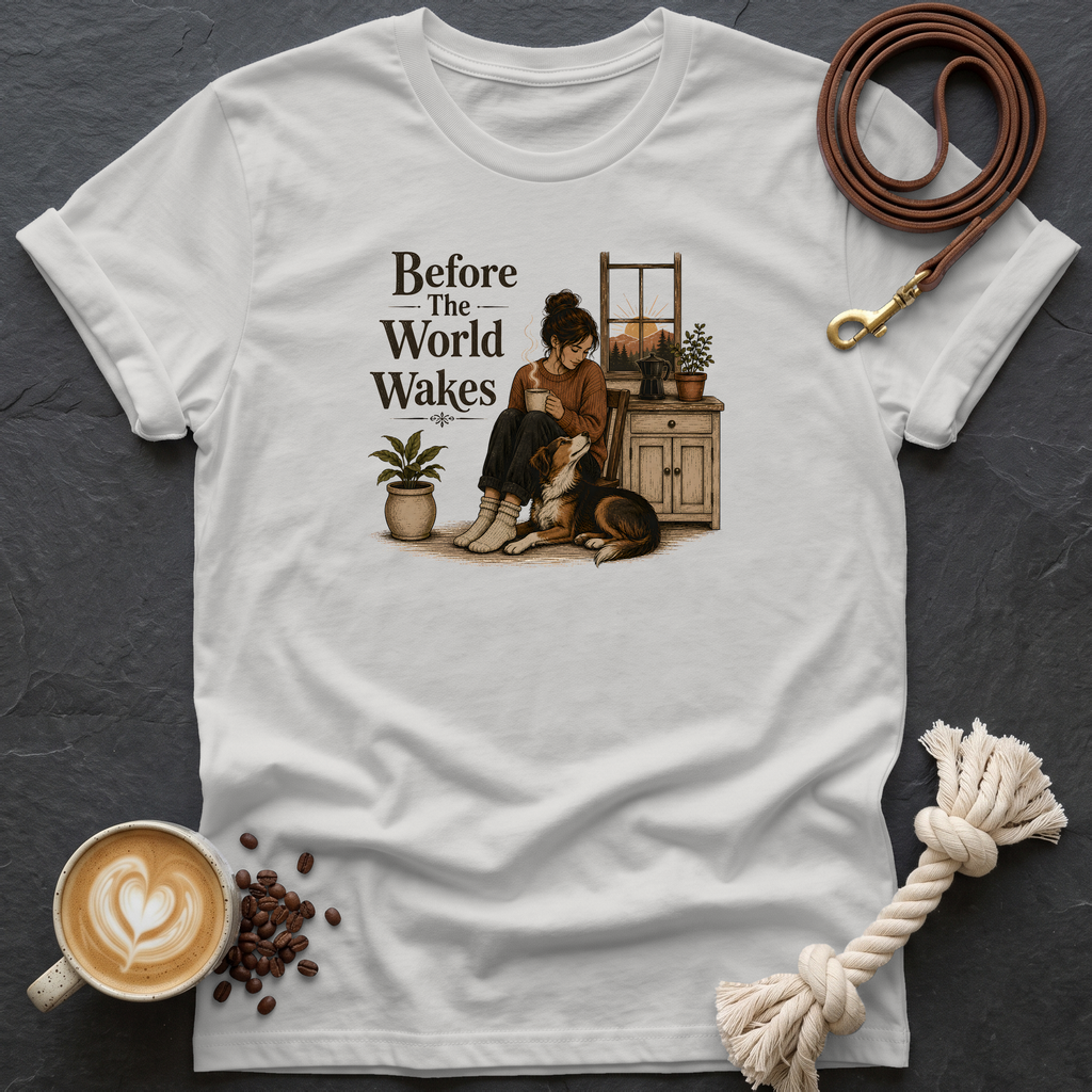 Before the World Wakes — Cozy T-Shirt - Ice Grey