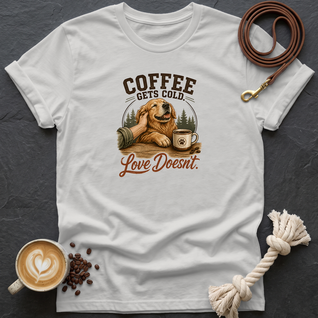 Coffee Gets Cold T-Shirt - Ice Grey