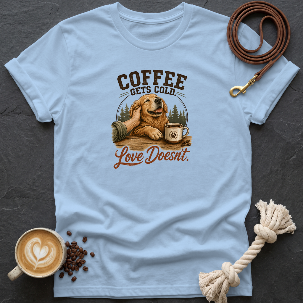 Coffee Gets Cold T-Shirt - Light Blue