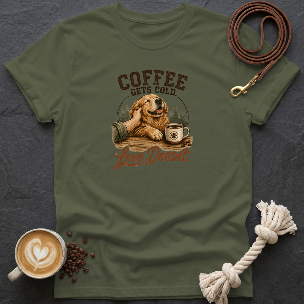 Coffee Gets Cold T-Shirt - Military Green