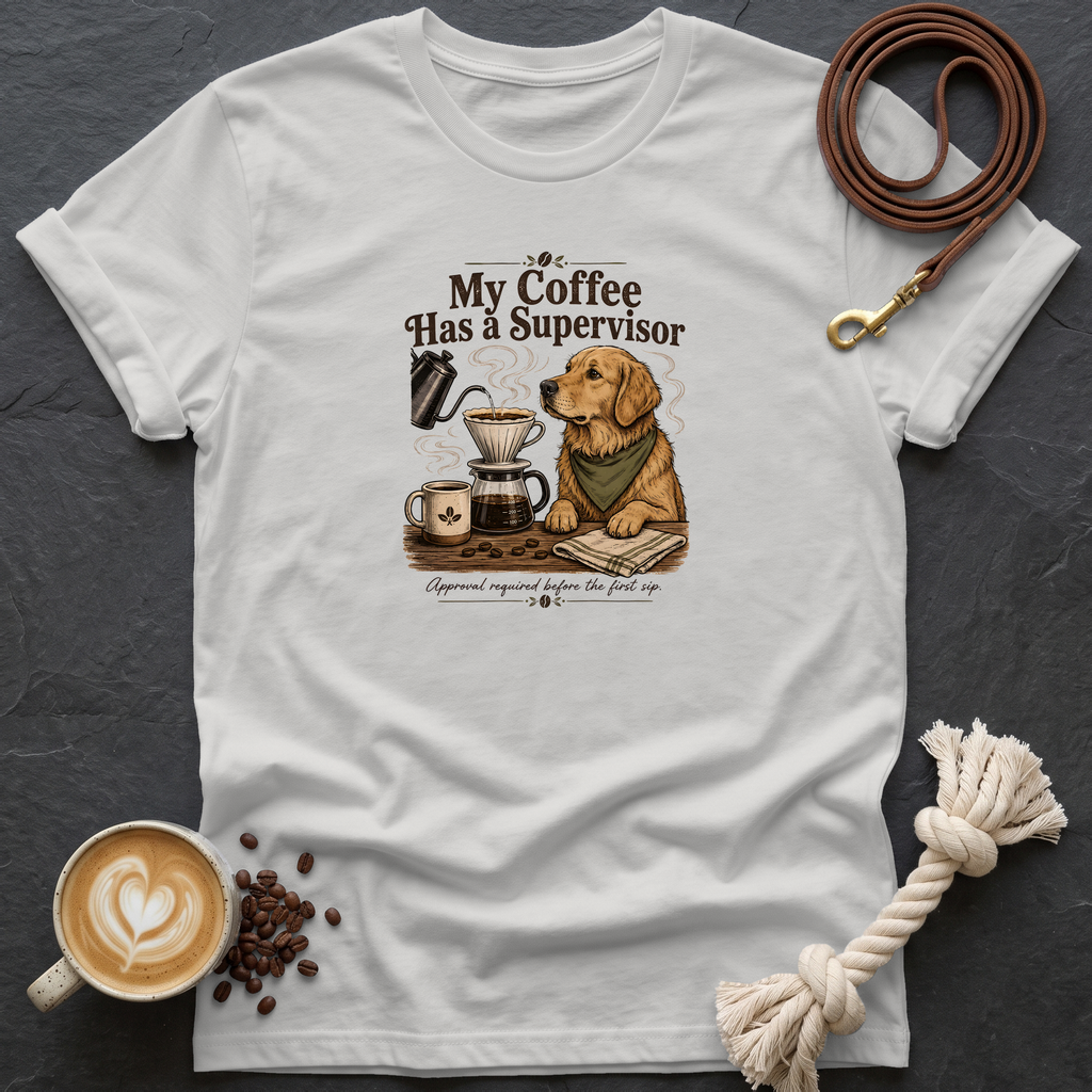 My Coffee Has a Supervisor T-Shirt - Ice Grey
