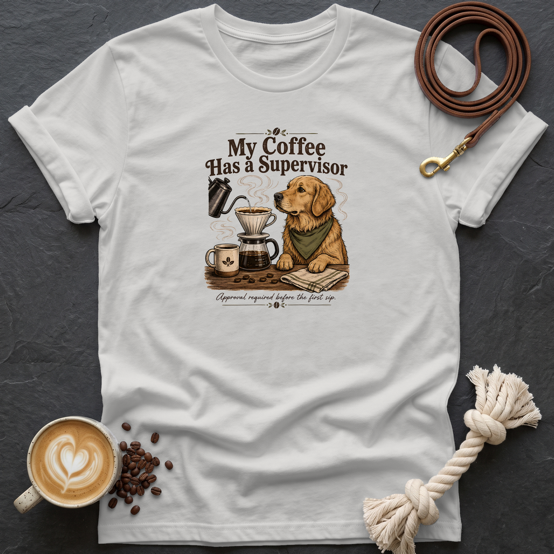My Coffee Has a Supervisor T-Shirt - Ice Grey