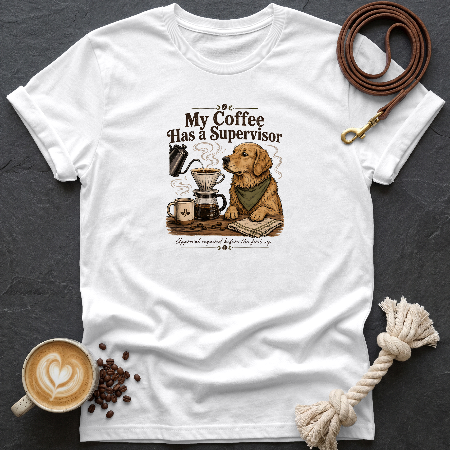 My Coffee Has a Supervisor T-Shirt - White