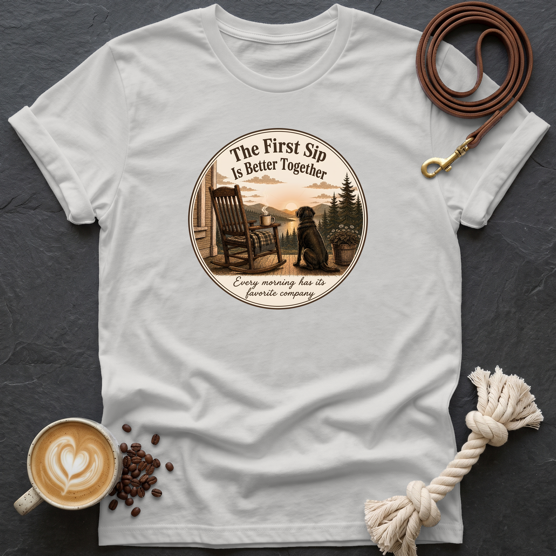 The First Sip T-Shirt - Ice Grey