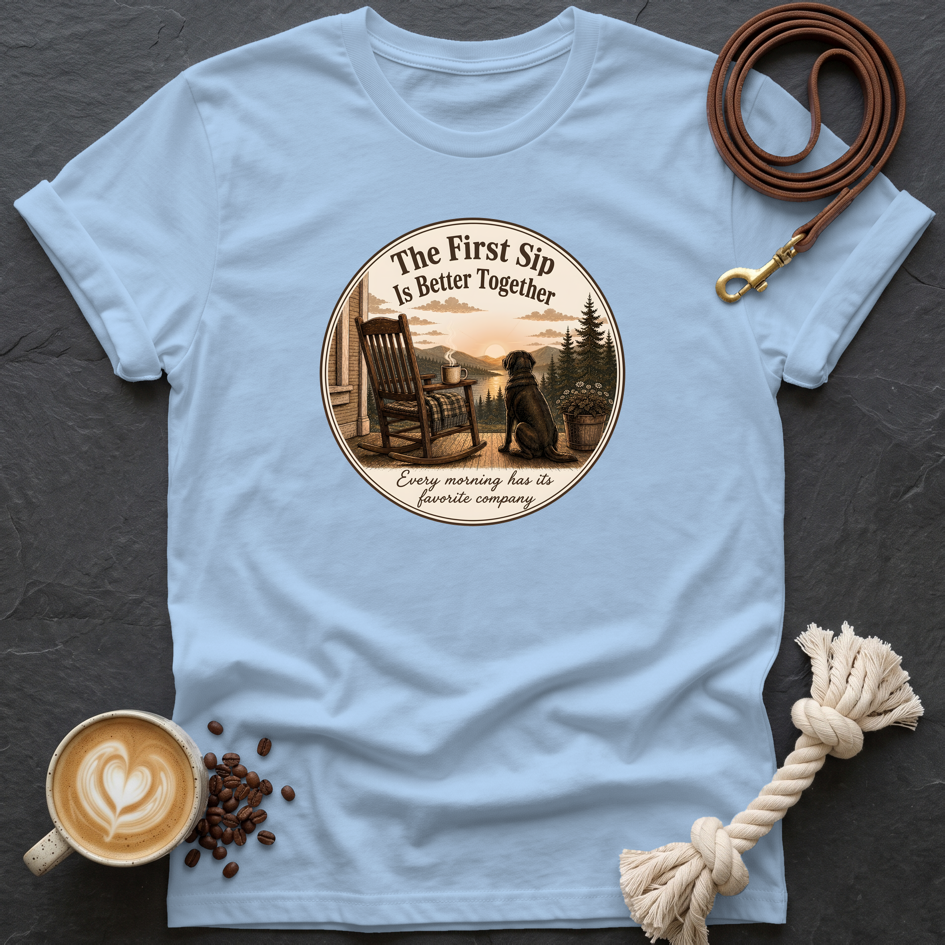 The First Sip T-Shirt - Light Blue