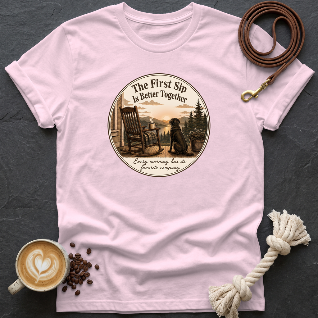 The First Sip T-Shirt - Light Pink