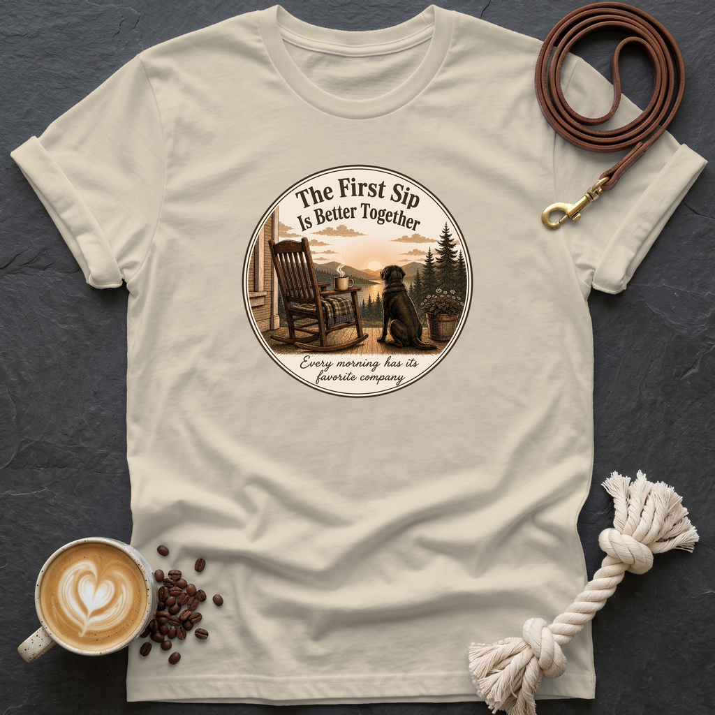 The First Sip T-Shirt - Sand