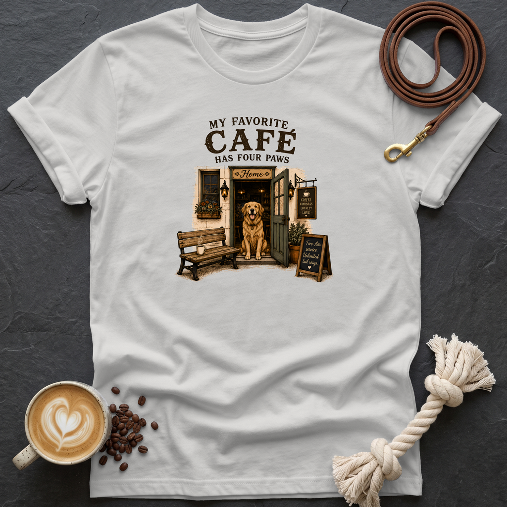 My Favorite Cafe — Coffee Shop T-Shirt - Ice Grey