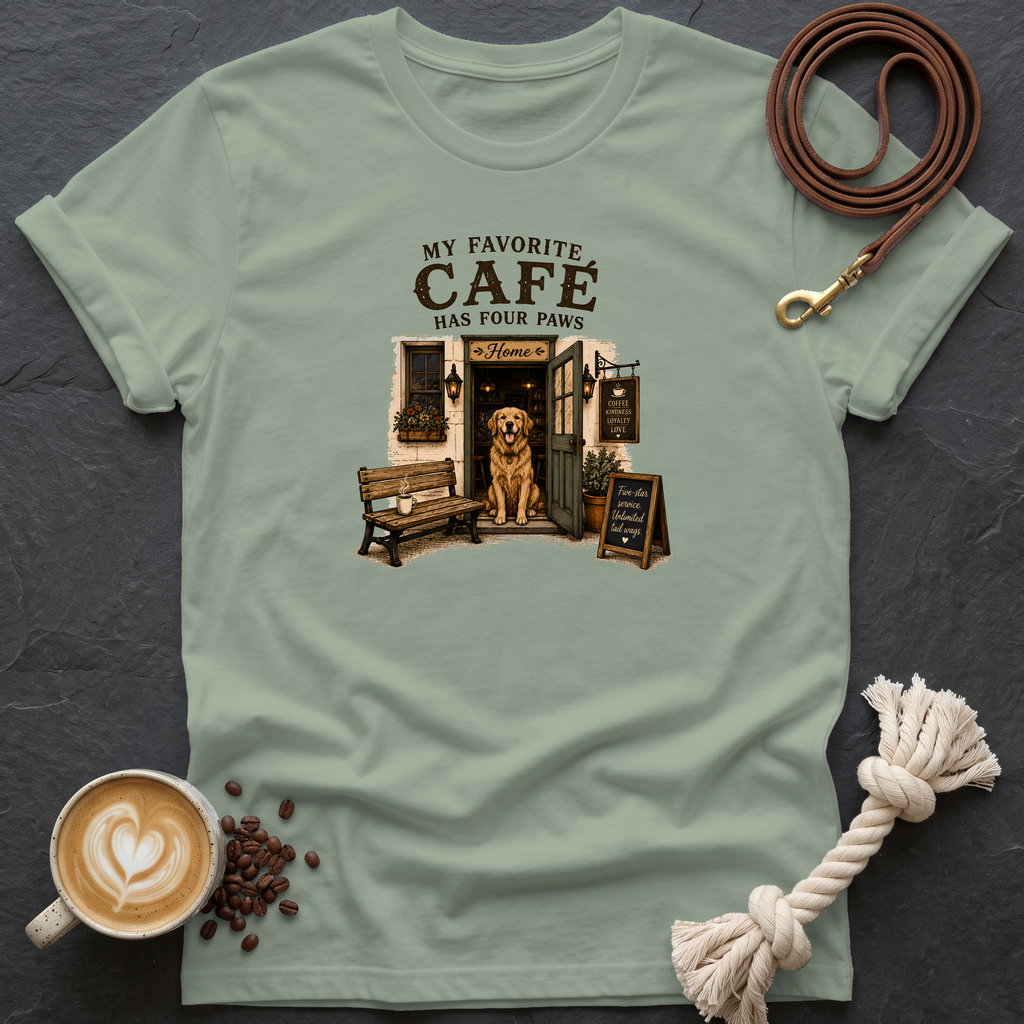My Favorite Cafe — Coffee Shop T-Shirt - Sage