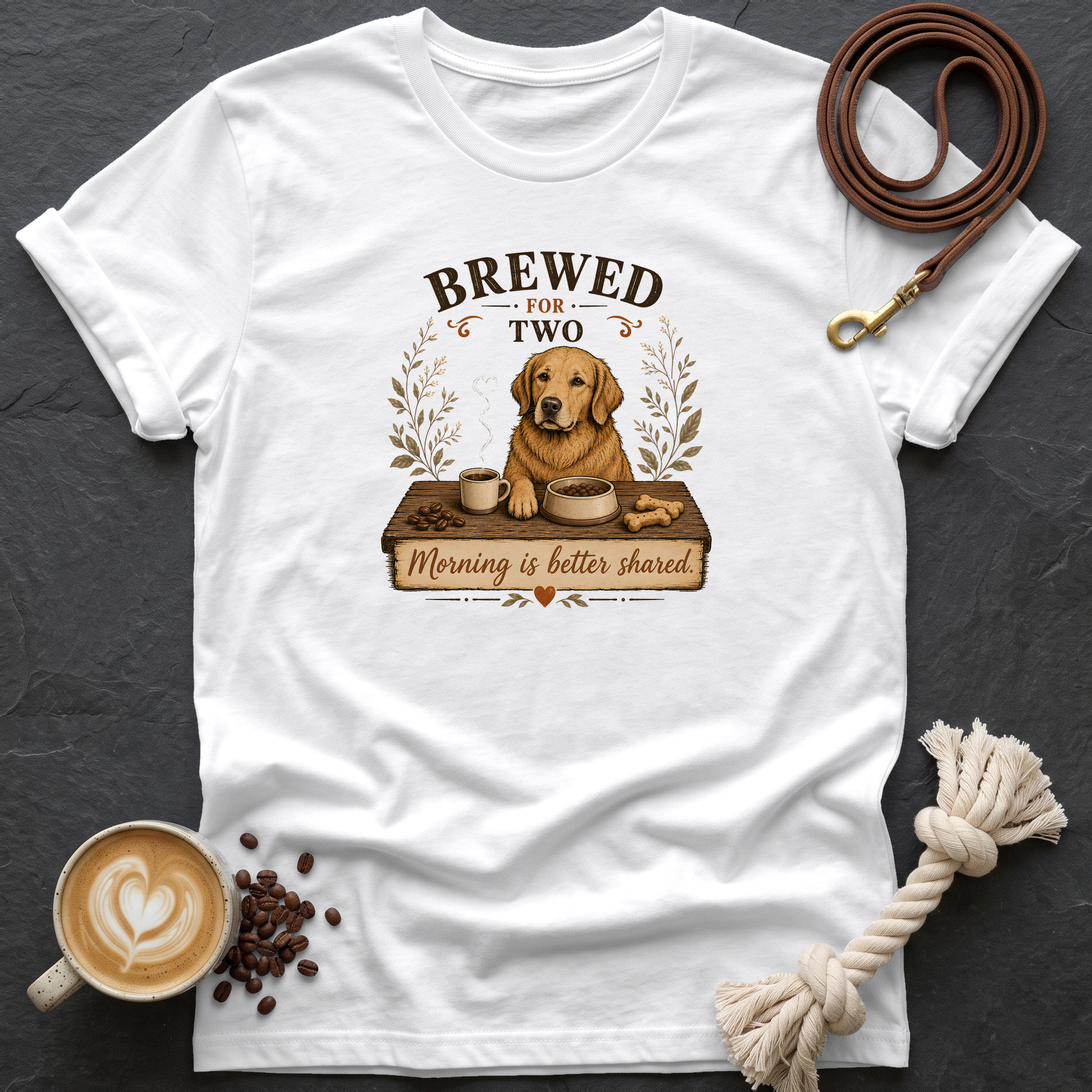 Brewed for Two T-Shirt - White