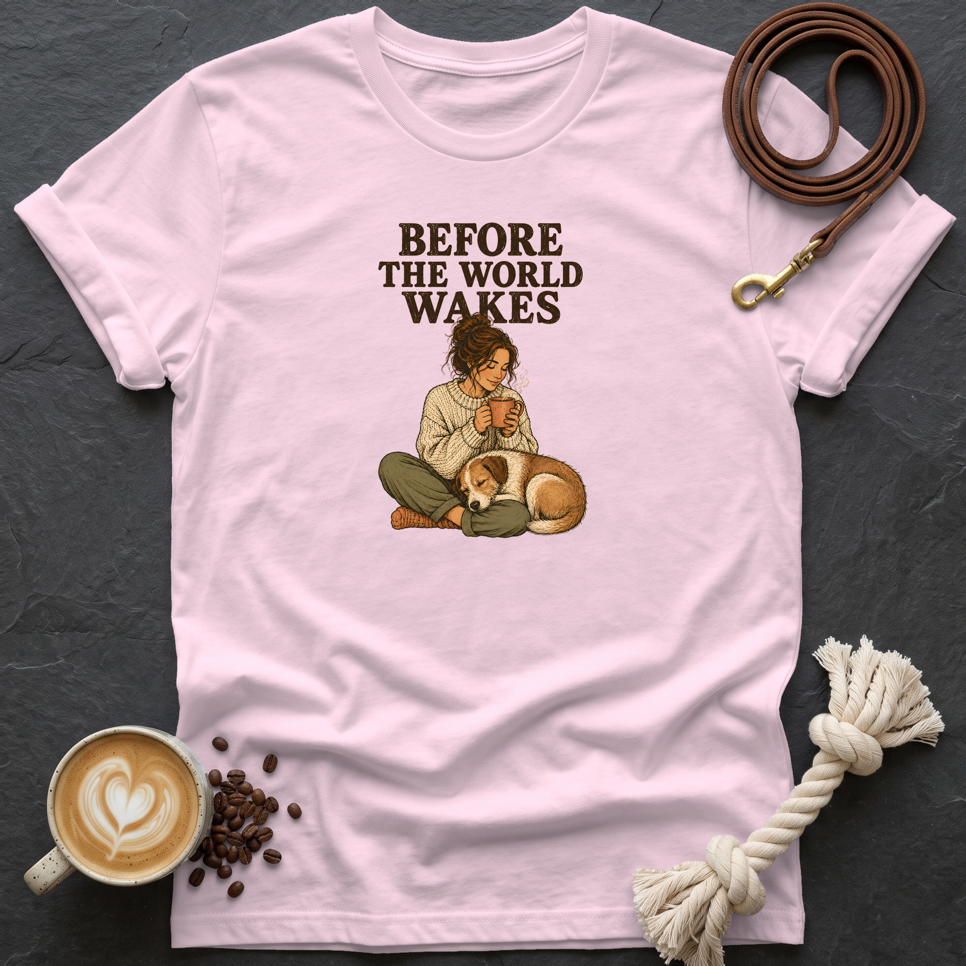 Before the World Wakes — Warm T-Shirt - Light Pink