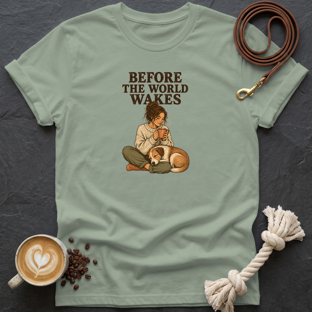 Before the World Wakes — Warm T-Shirt - Sage