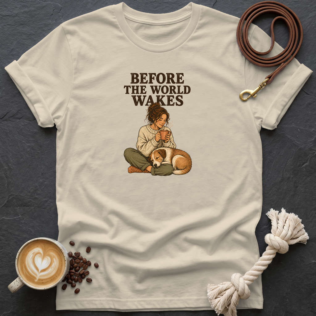 Before the World Wakes — Warm T-Shirt - Sand