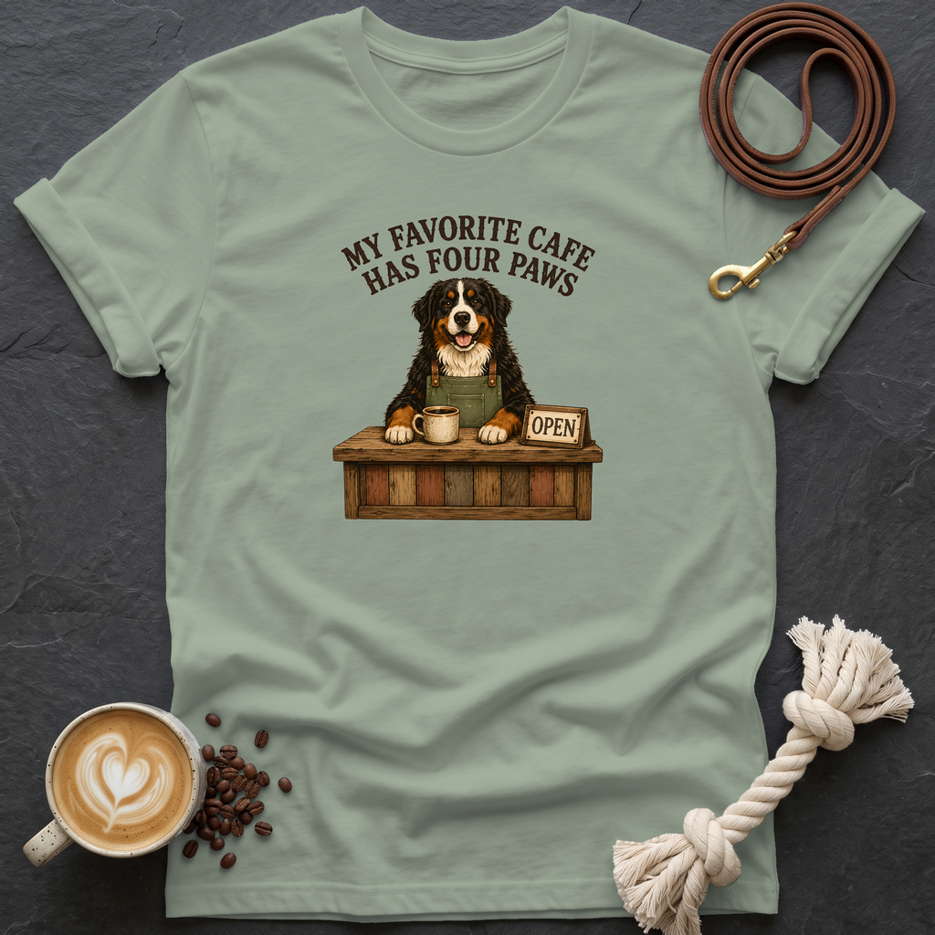 My Favorite Cafe — Barista T-Shirt - Sage
