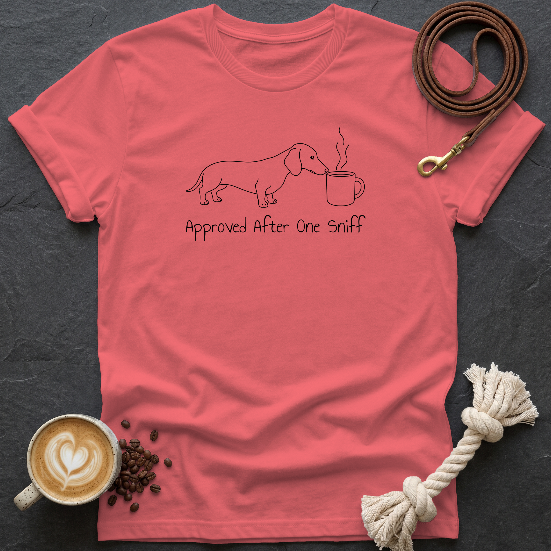 Approved After One Sniff T-Shirt - Coral Silk