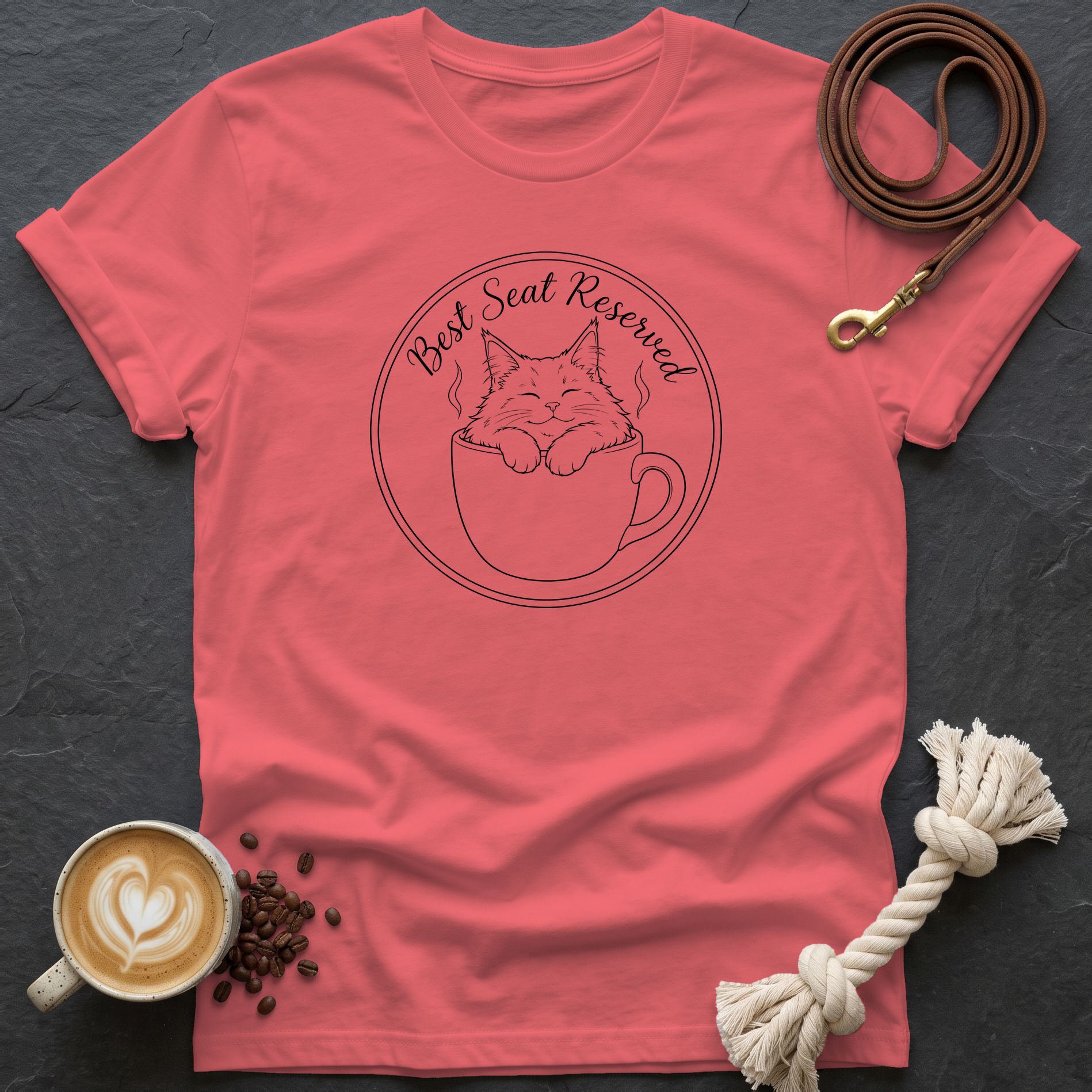 Best Seat Reserved T-Shirt - Coral Silk
