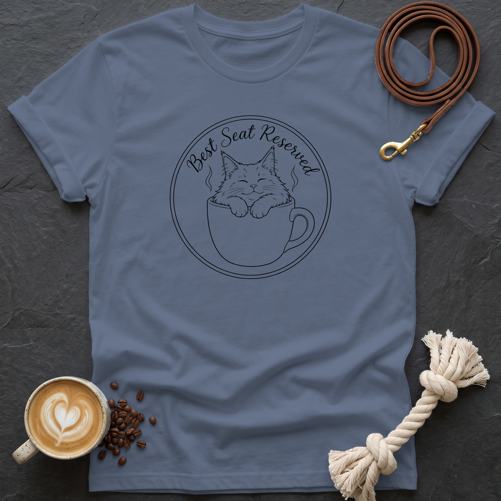 Best Seat Reserved T-Shirt - Heather Indigo