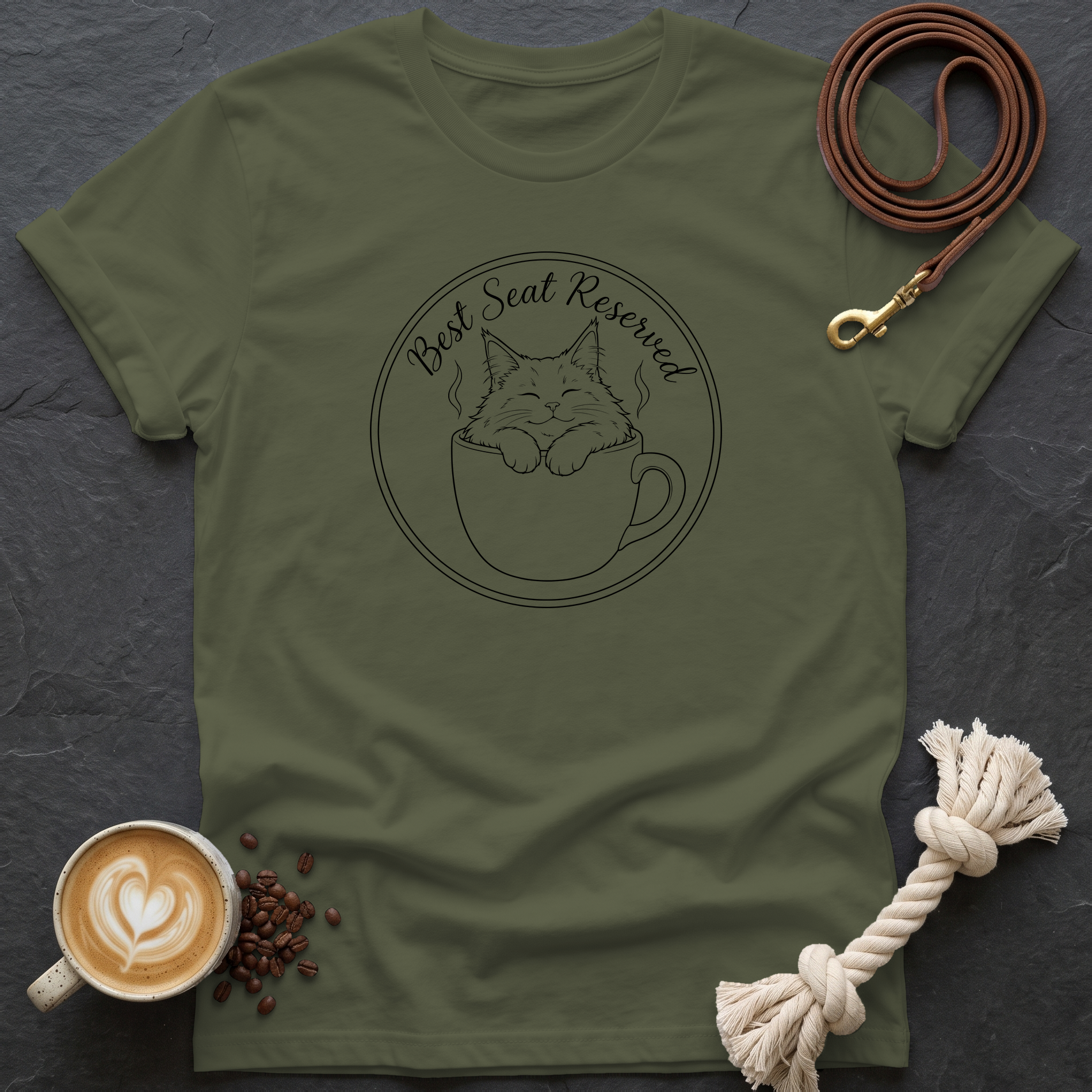Best Seat Reserved T-Shirt - Military Green