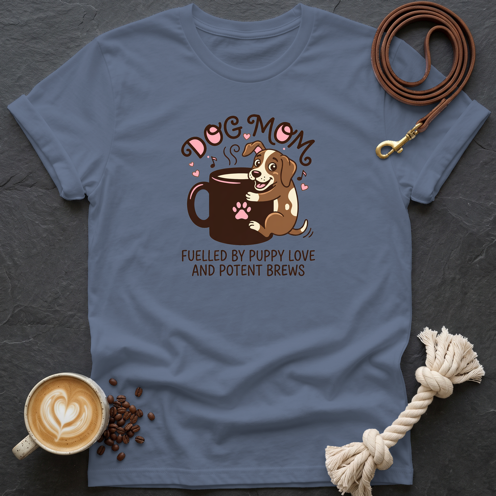 Dog Mom T-Shirt - Heather Indigo