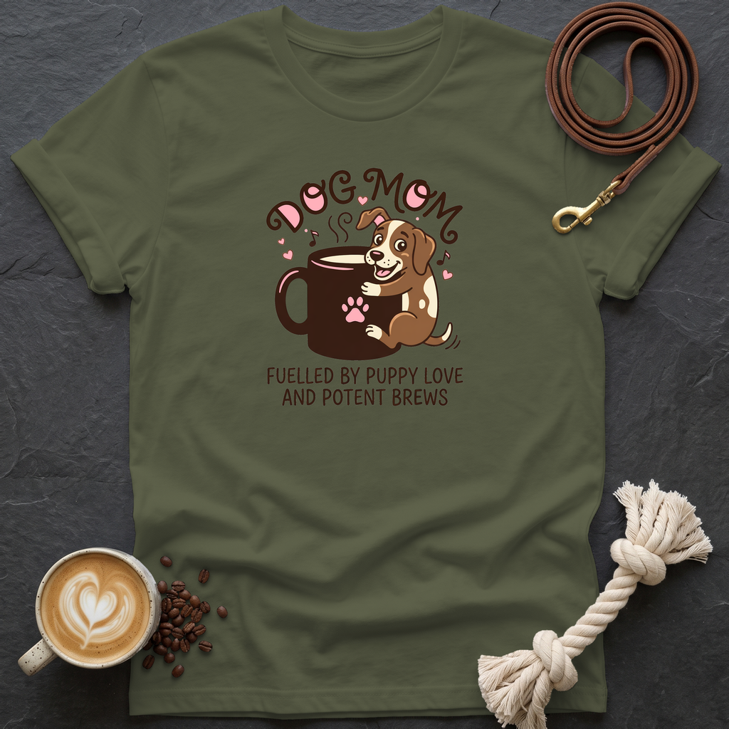 Dog Mom T-Shirt - Military Green