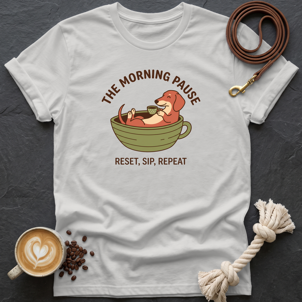The Morning Pause T-Shirt - Ice Grey