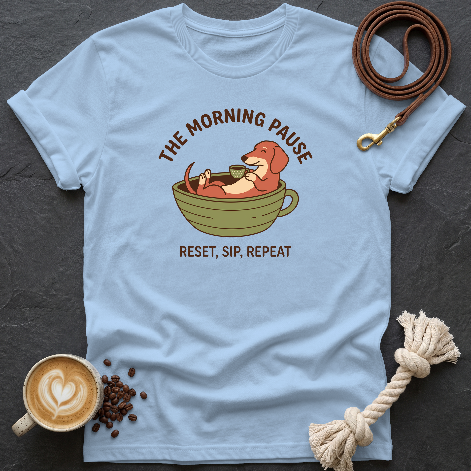 The Morning Pause T-Shirt - Light Blue