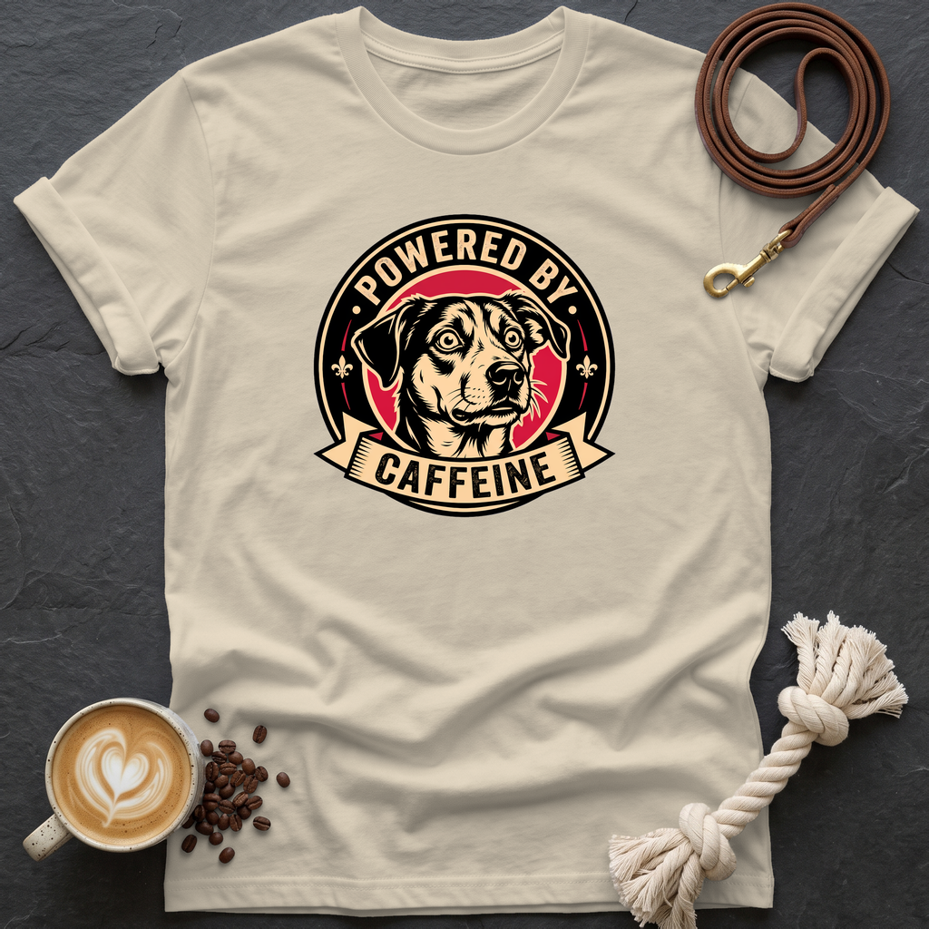 Powered by Caffeine T-Shirt - Sand