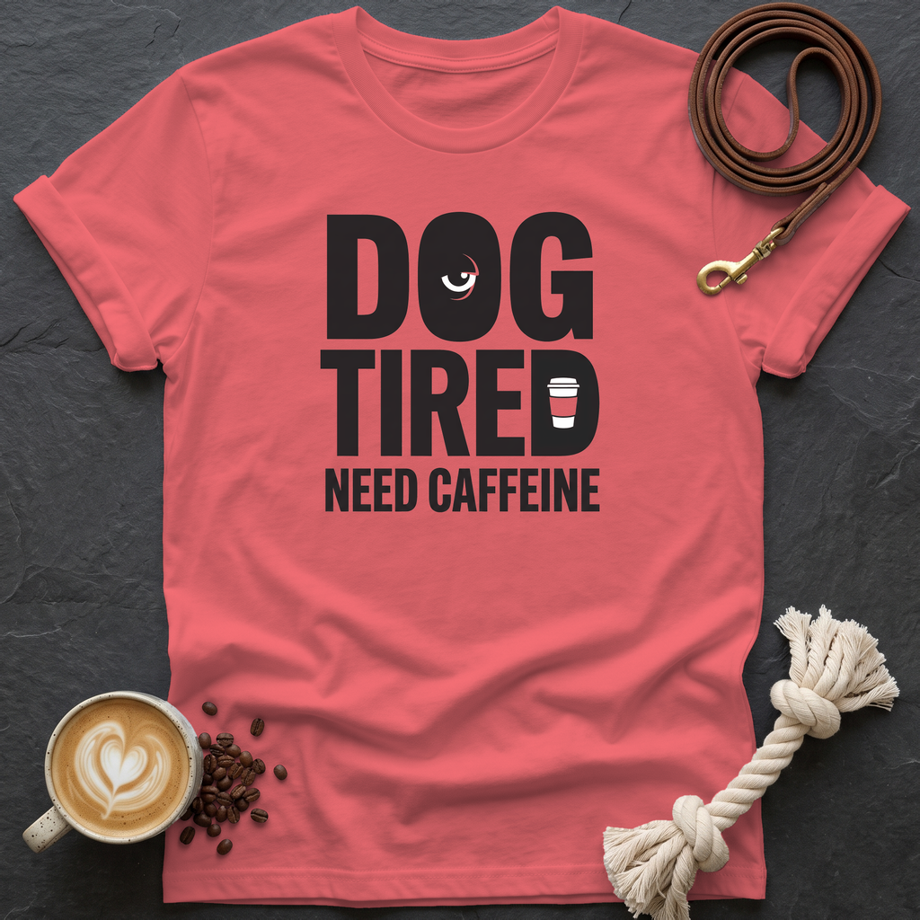 Dog Tired — Bold T-Shirt - Coral Silk
