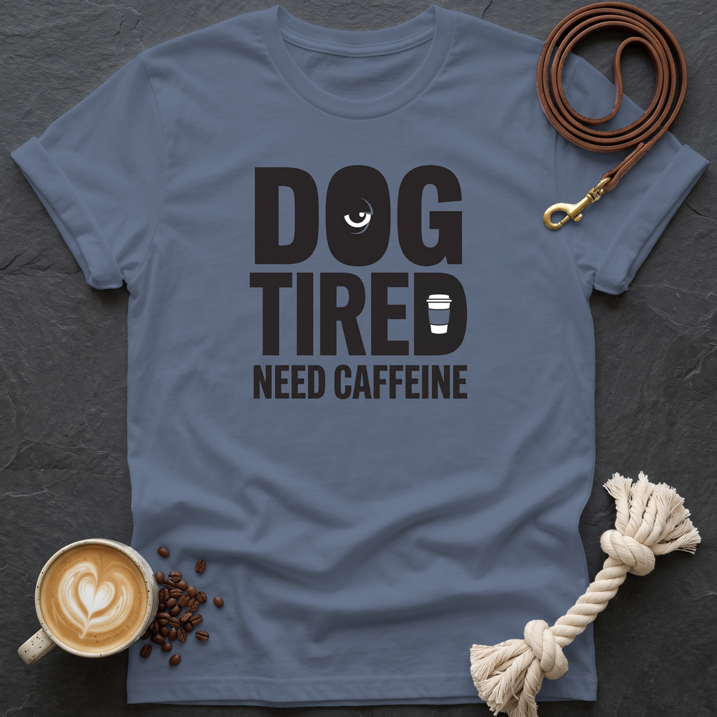 Dog Tired — Bold T-Shirt - Heather Indigo