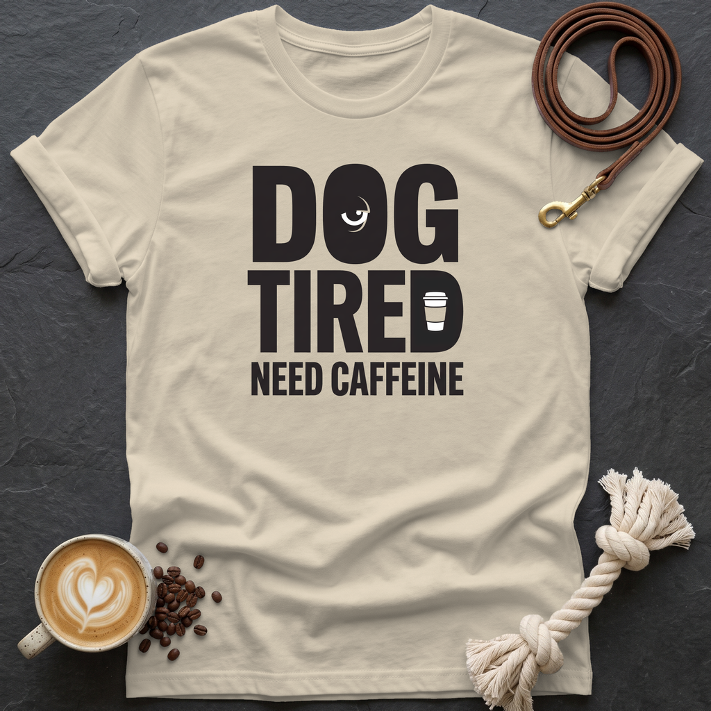 Dog Tired — Bold T-Shirt - Sand