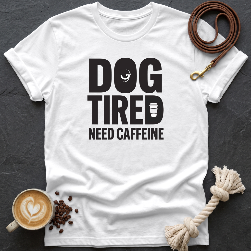 Dog Tired — Bold T-Shirt - White