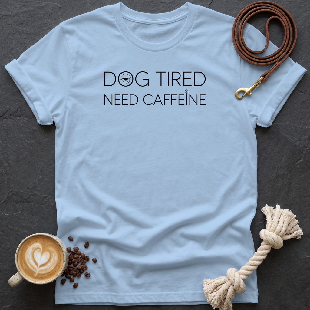 Dog Tired — Minimal T-Shirt - Light Blue
