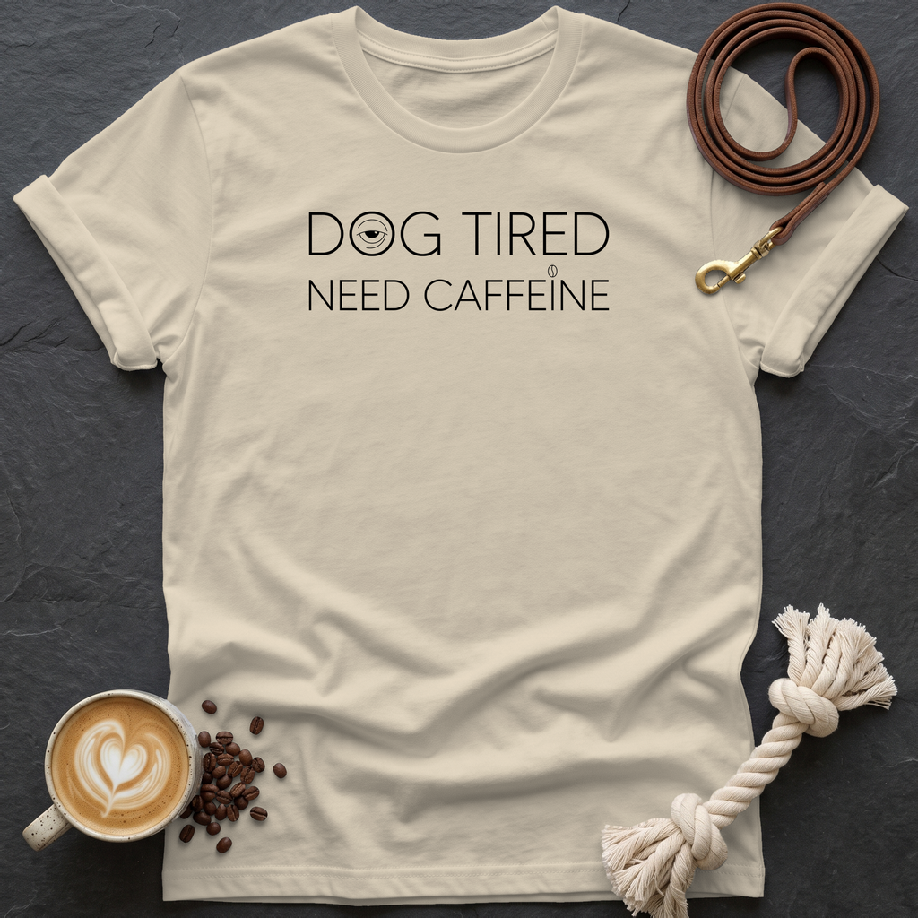 Dog Tired — Minimal T-Shirt - Sand