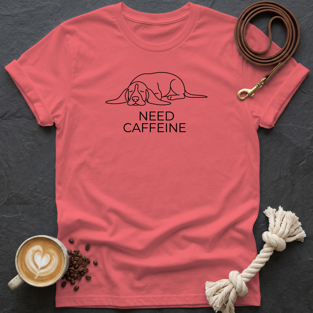 Need Caffeine T-Shirt - Coral Silk