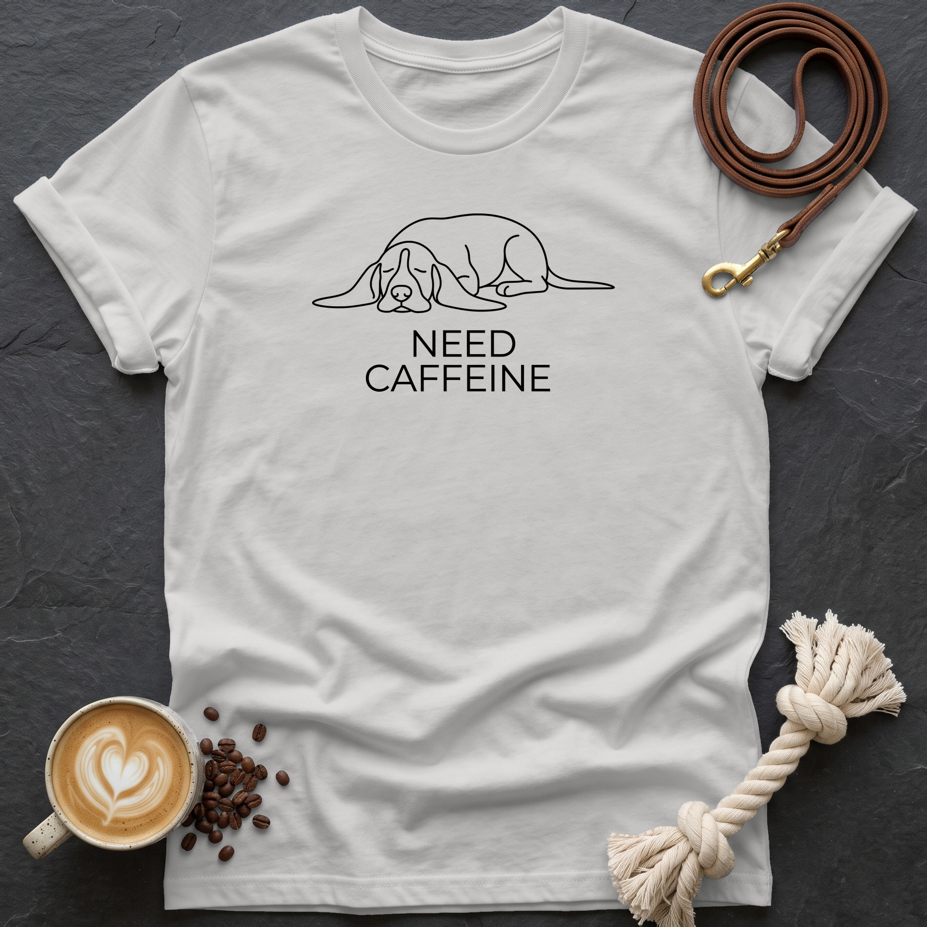 Need Caffeine T-Shirt - Ice Grey