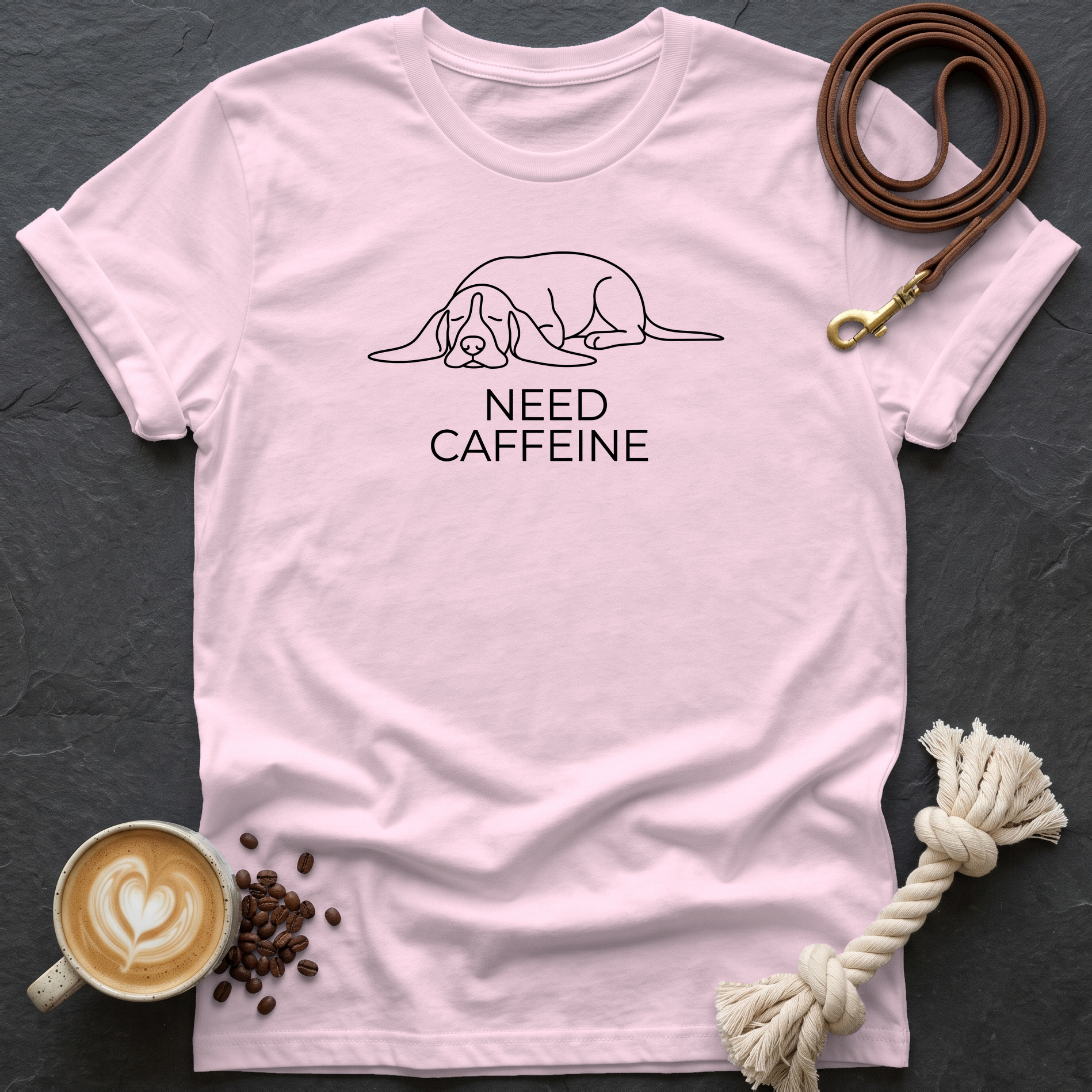 Need Caffeine T-Shirt - Light Pink