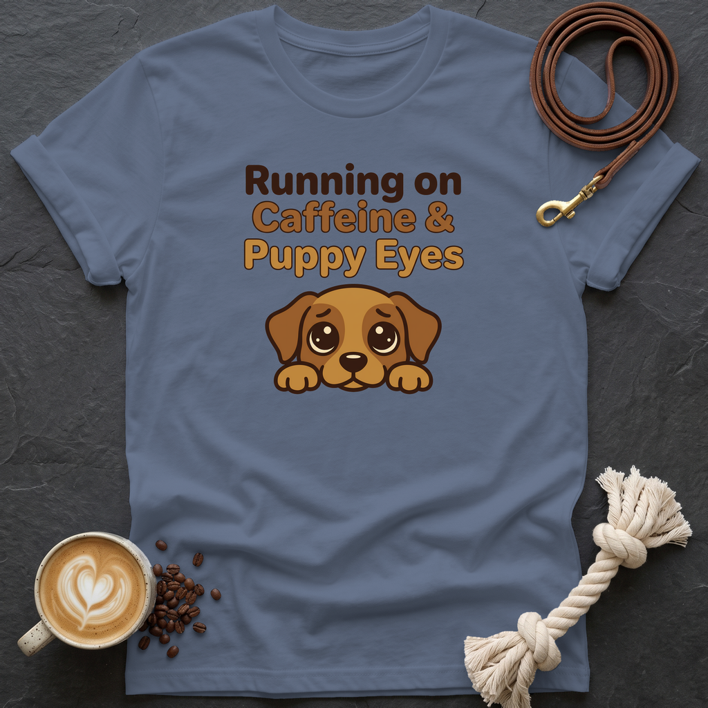 Puppy Eyes T-Shirt - Heather Indigo