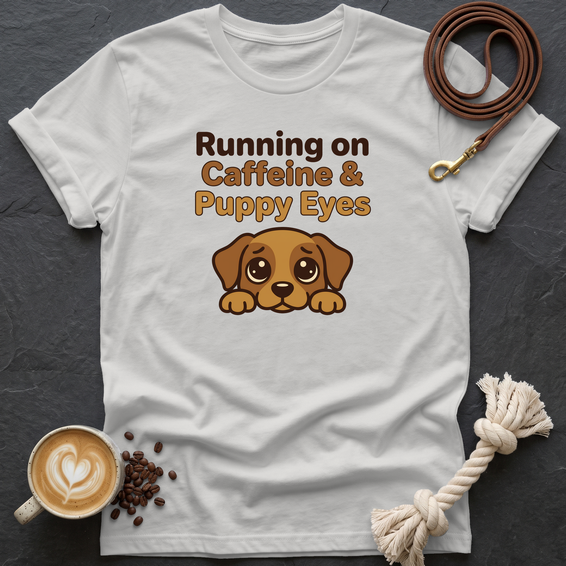 Puppy Eyes T-Shirt - Ice Grey