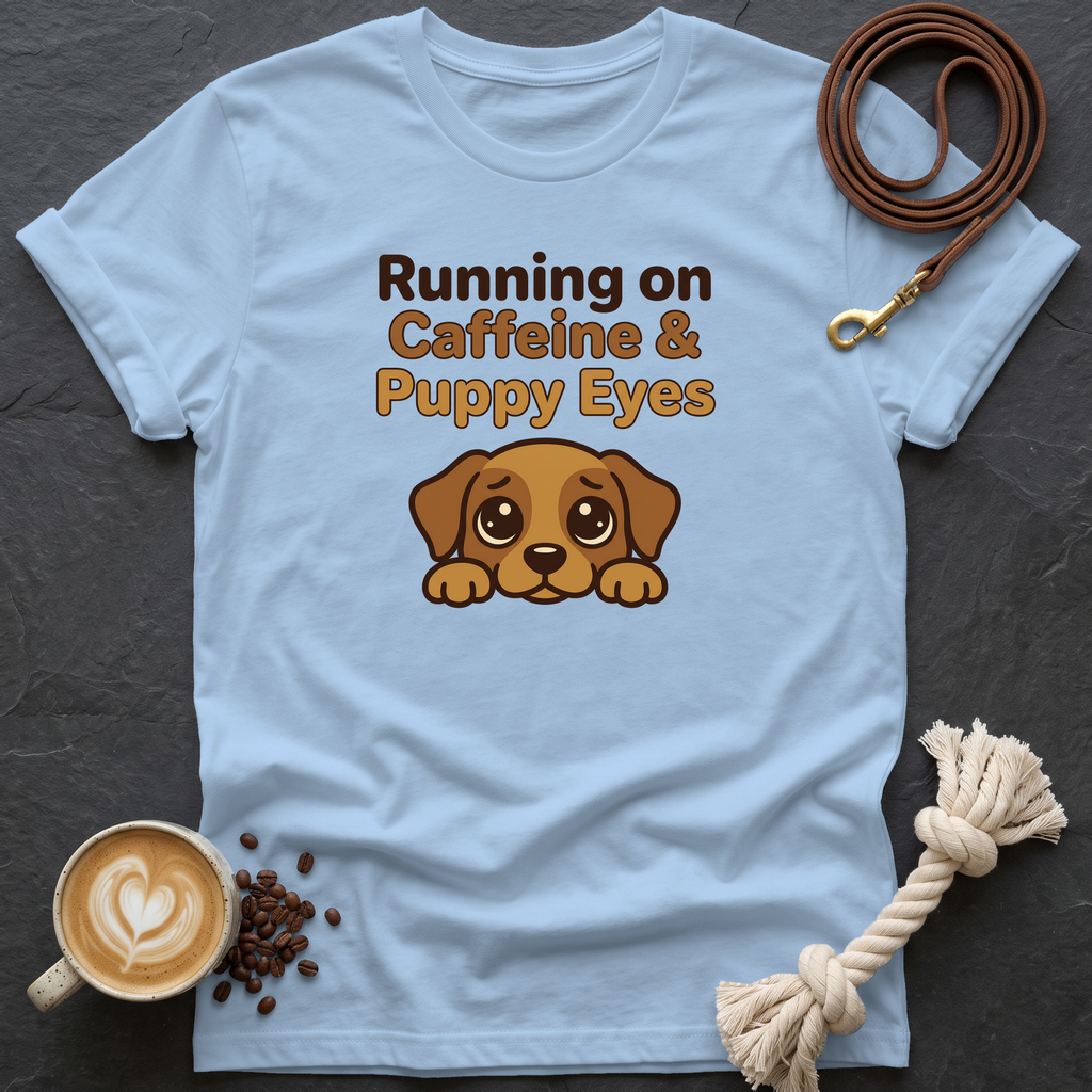 Puppy Eyes T-Shirt - Light Blue