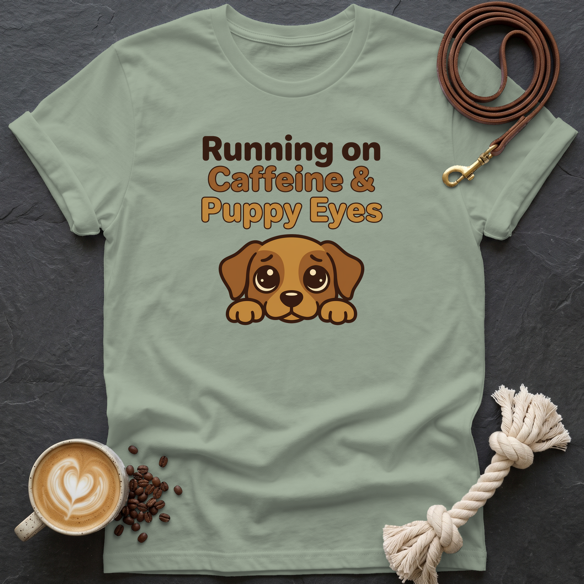 Puppy Eyes T-Shirt - Sage