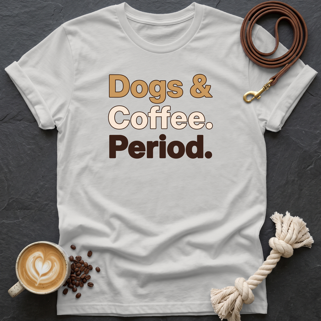 Dogs & Coffee. Period. — Classic T-Shirt - Ice Grey